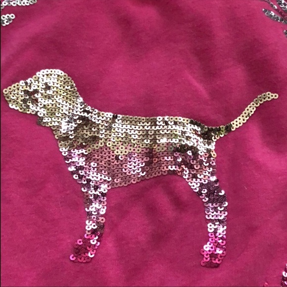 VS PINK BLING FAUX FUR FULL ZIP JACKET SZ M 2009 COLLECTION FULL ZIP AND BUTTON - Picture 3 of 14